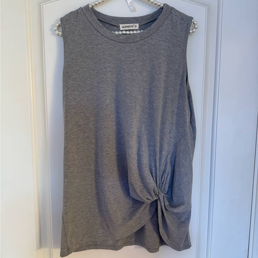 Gray Sleeveless Women's Top